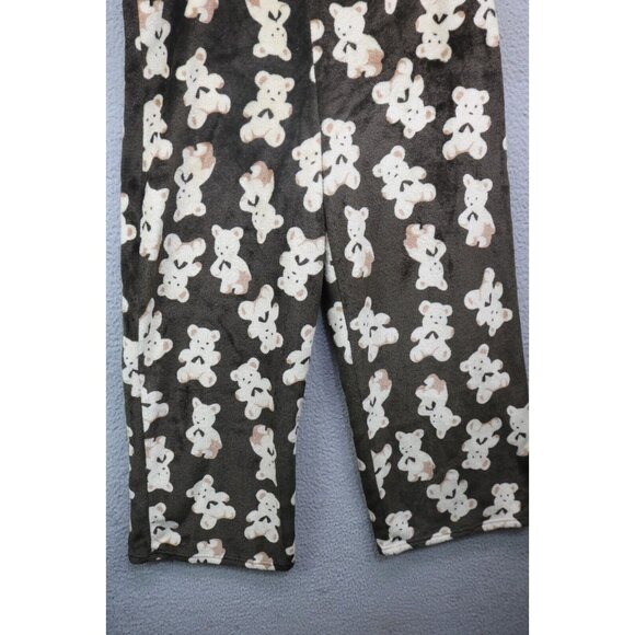 Em & Alfie Wide Leg Plush Lounge/Pajama Pants-2X-Teddy Bears - Picture 2 of 9